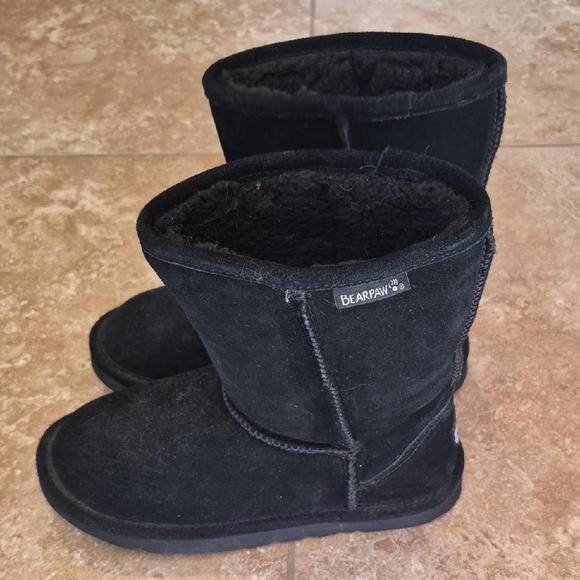 BearPaw Black Women's Boots sz 8/9 - Picture 5 of 8